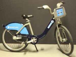 The First Barclays Sponsored TFL Bicycle - Now Santander Cycles